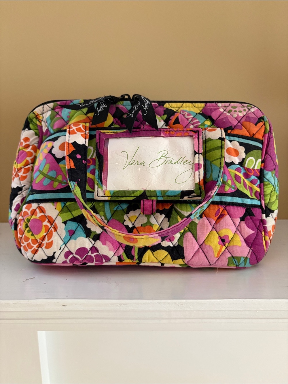 Vera Bradley Va Va Bloom Grand Cosmetic Toiletry Bag Retired Preowned
